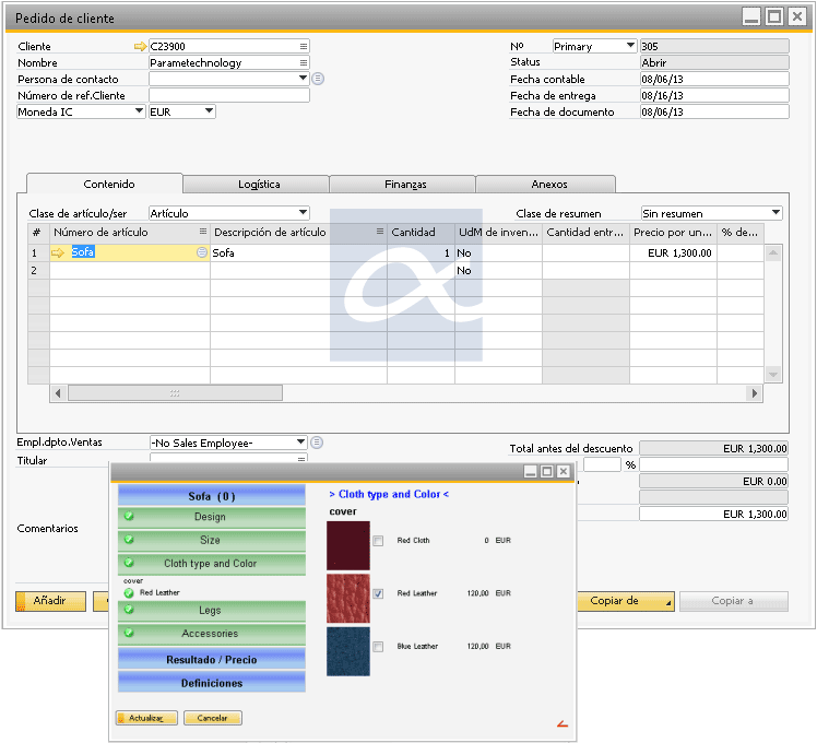 Beas Producción - configurador de producto