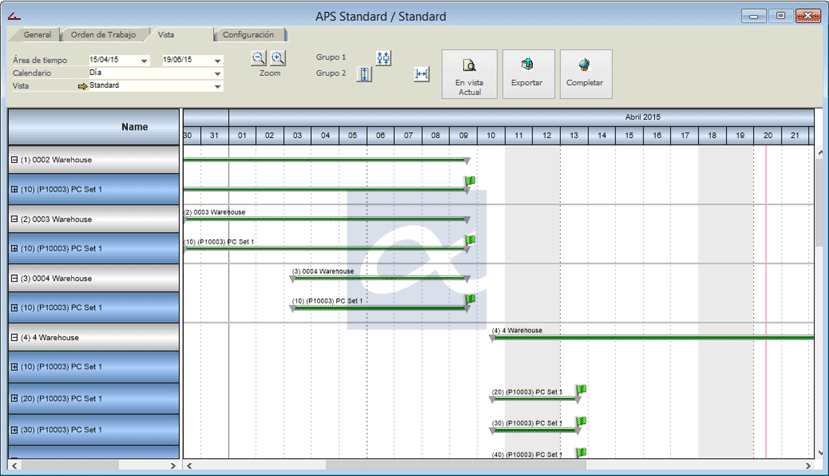 Beas Producción - Planificación avanzada APS