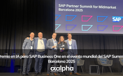 Axalpha premiado en IA para SAP Business One en el evento mundial del SAP Summit Barcelona 2025