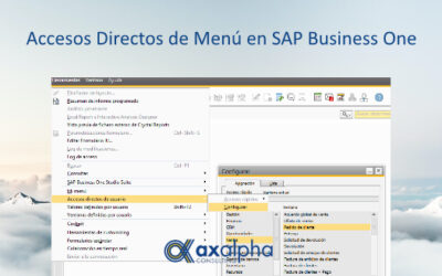 Accesos Directos de Menú en SAP Business One