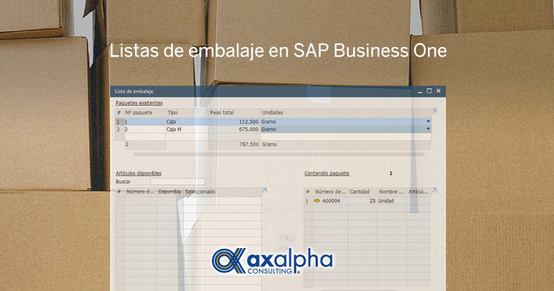 Listas de embalaje SAP Business One