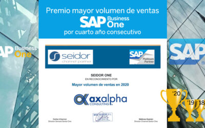 Premio al Partner con mayor volumen de ventas 2020 SAP Business One