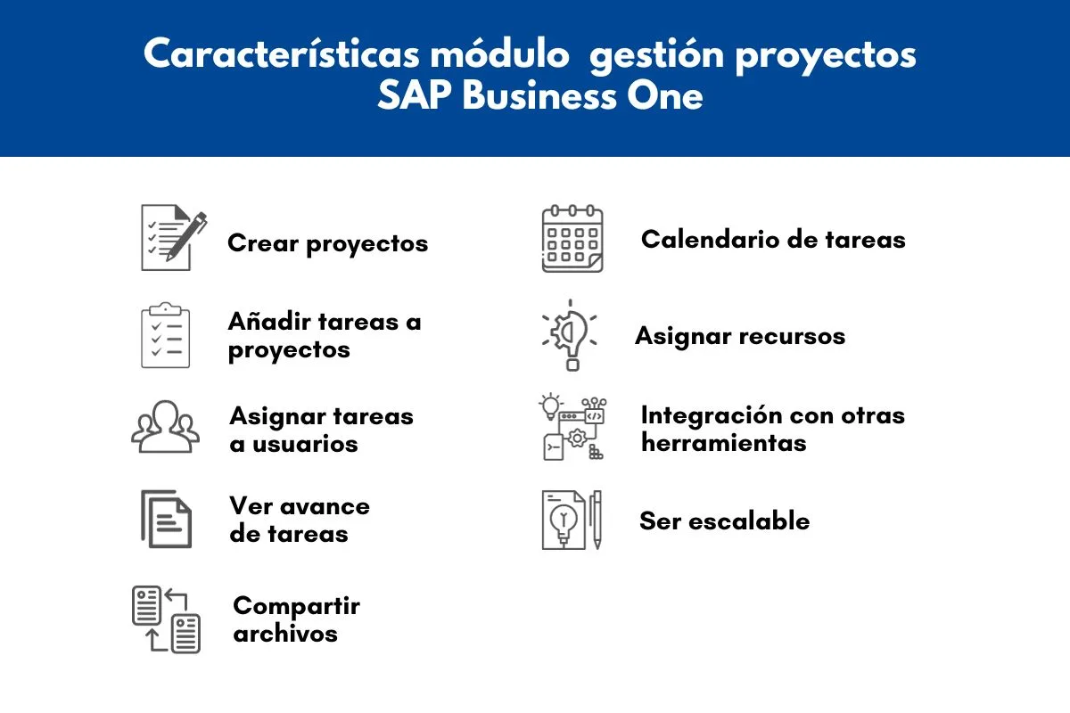 Características Módulo gestión proyectos SAP