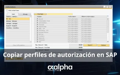 Copiar perfiles de autorización en SAP