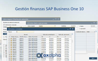 Gestión finanzas SAP Business One 10