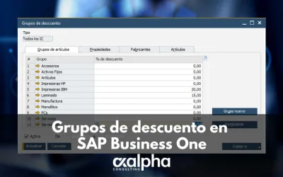 Grupos de descuento en SAP Business One
