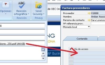 Documentación electrónica con Outlook en SAP Business One