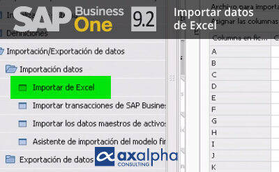 Novedades SAP Business One 9.2 – Importar archivos Excel